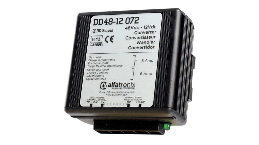 Convertisseur DC/DC 12 ... 48V 72W Bornes enclipsables 6.3 mm